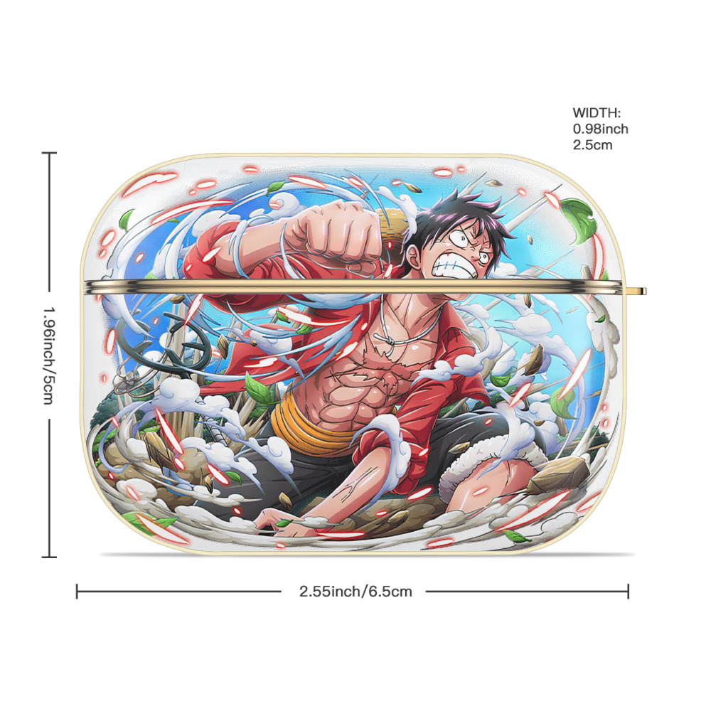 ワンピース モンキー・D・ルフィ ONE PIECE Monkey D. Luffy 【AirPods Pro用】ハードシェル保護ケース｜耐衝撃・防指紋・カラビナ付き商品仕様