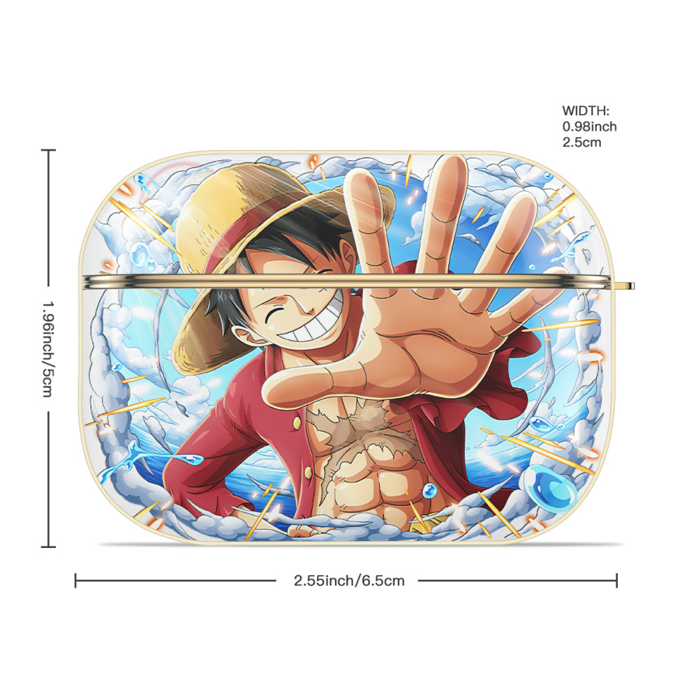ワンピース モンキー・D・ルフィ ONE PIECE Monkey D. Luffy 【AirPods Pro用】ハードシェル保護ケース｜耐衝撃・防指紋・カラビナ付き商品仕様