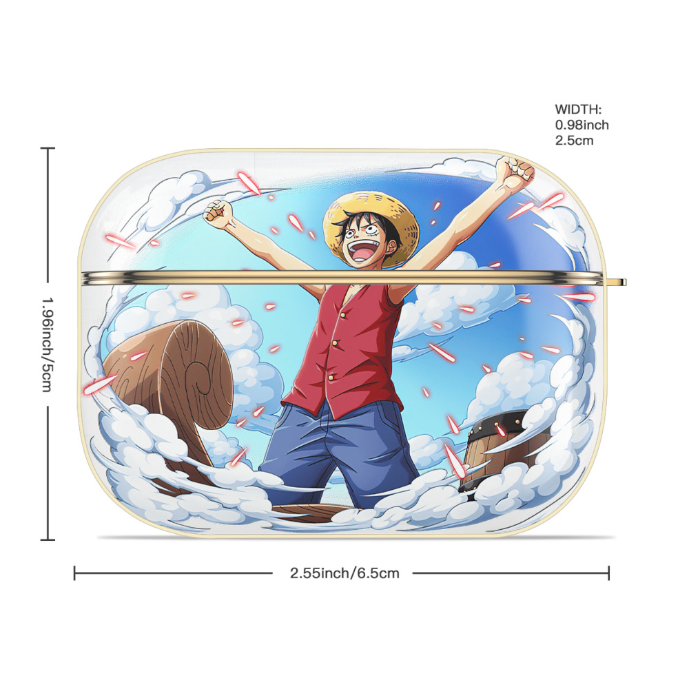 ワンピース モンキー・D・ルフィ ONE PIECE Monkey D. Luffy 【AirPods Pro用】ハードシェル保護ケース｜耐衝撃・防指紋・カラビナ付き商品仕様