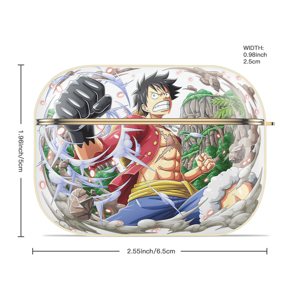 ワンピース モンキー・D・ルフィ ONE PIECE Monkey D. Luffy 【AirPods Pro用】ハードシェル保護ケース｜耐衝撃・防指紋・カラビナ付き商品仕様