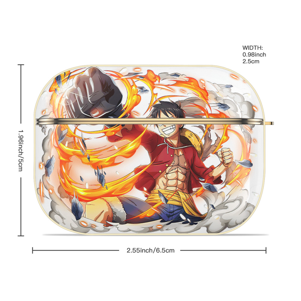 ワンピース モンキー・D・ルフィ ONE PIECE Monkey D. Luffy 【AirPods Pro用】ハードシェル保護ケース｜耐衝撃・防指紋・カラビナ付き商品仕様