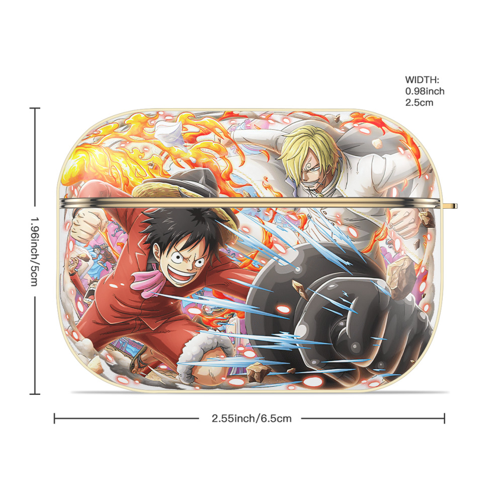 ワンピース モンキー・D・ルフィ ONE PIECE Monkey D. Luffy 【AirPods Pro用】ハードシェル保護ケース｜耐衝撃・防指紋・カラビナ付き商品仕様