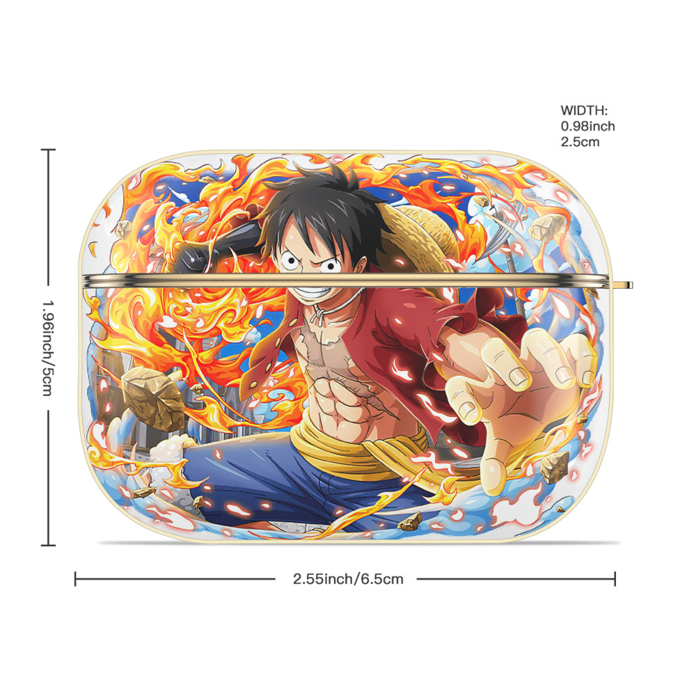 ワンピース モンキー・D・ルフィ ONE PIECE Monkey D. Luffy 【AirPods Pro用】ハードシェル保護ケース｜耐衝撃・防指紋・カラビナ付き商品仕様