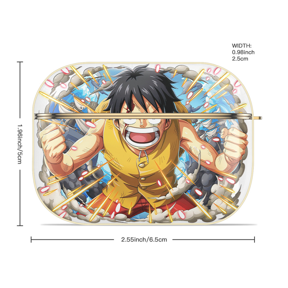 ワンピース モンキー・D・ルフィ ONE PIECE Monkey D. Luffy 【AirPods Pro用】ハードシェル保護ケース｜耐衝撃・防指紋・カラビナ付き商品仕様