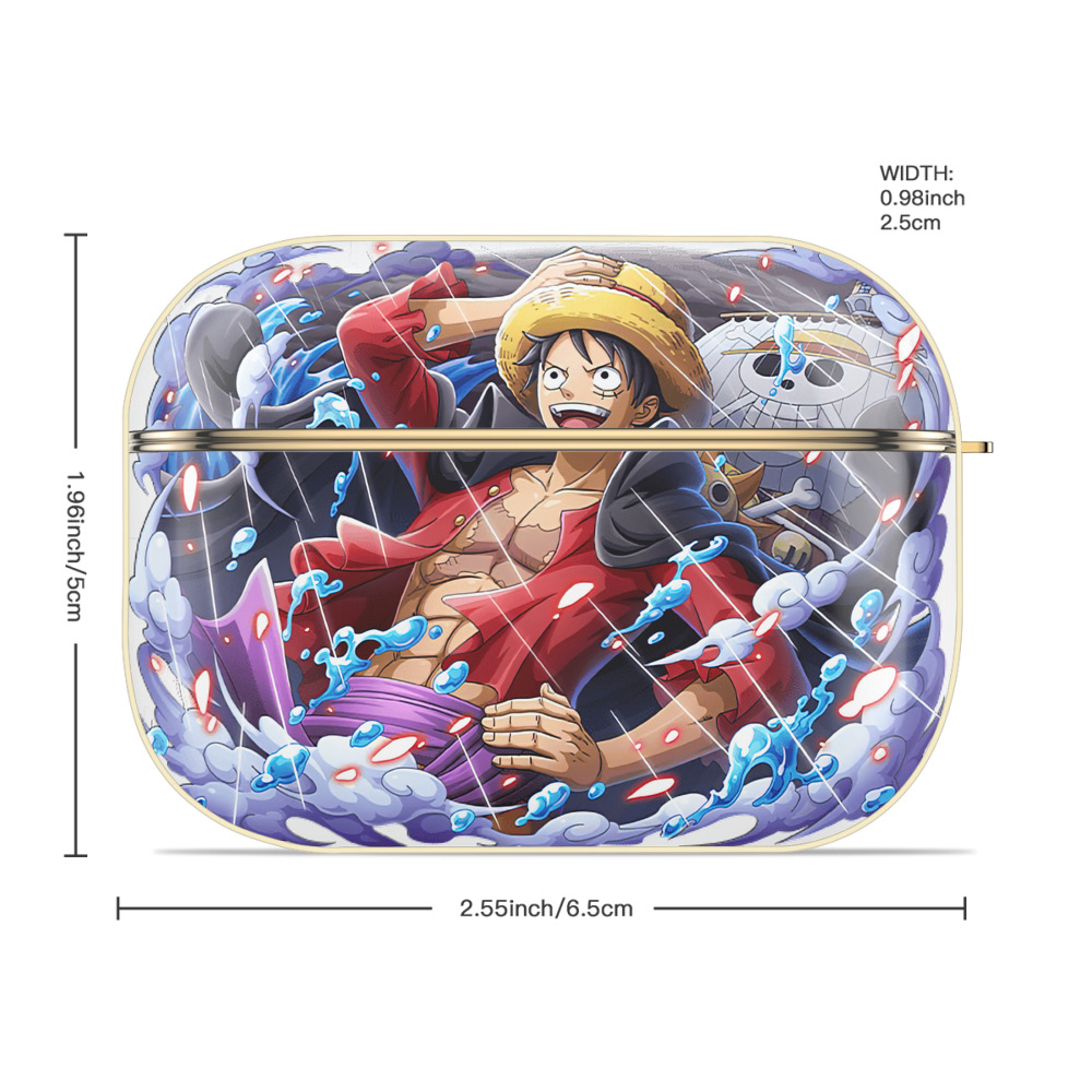 ワンピース モンキー・D・ルフィ ONE PIECE Monkey D. Luffy 【AirPods Pro用】ハードシェル保護ケース｜耐衝撃・防指紋・カラビナ付き商品仕様