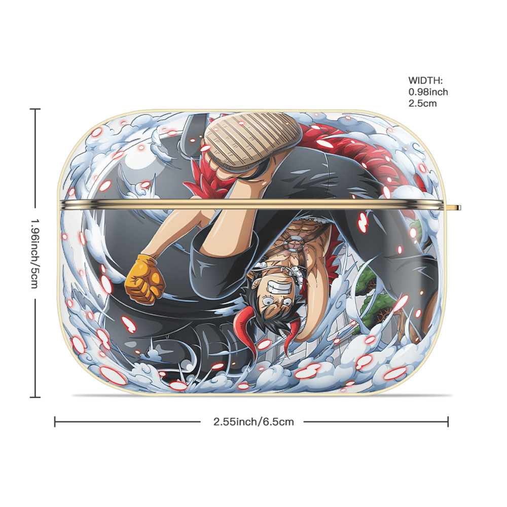 ワンピース モンキー・D・ルフィ ONE PIECE Monkey D. Luffy 【AirPods Pro用】ハードシェル保護ケース｜耐衝撃・防指紋・カラビナ付き商品仕様