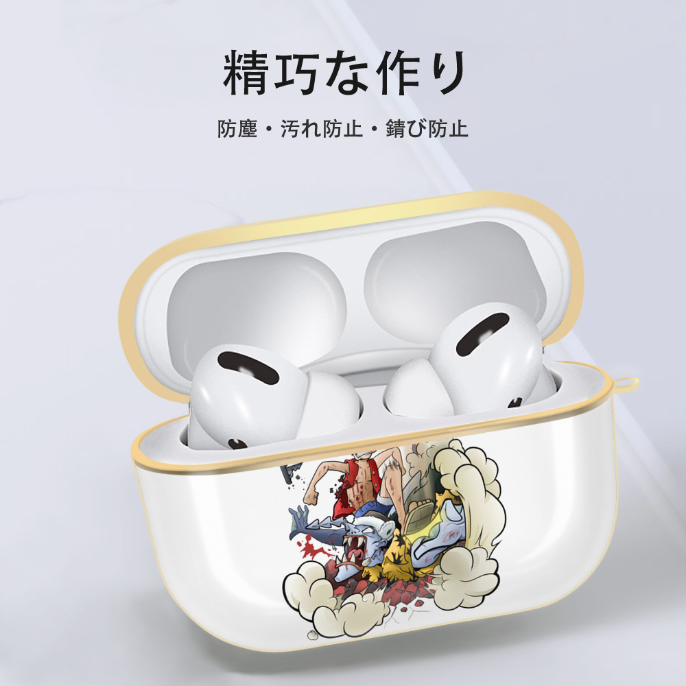 ワンピース モンキー・D・ルフィ ONE PIECE Monkey D. Luffy 【AirPods Pro用】ハードシェル保護ケース｜耐衝撃・防指紋・カラビナ付き商品仕様