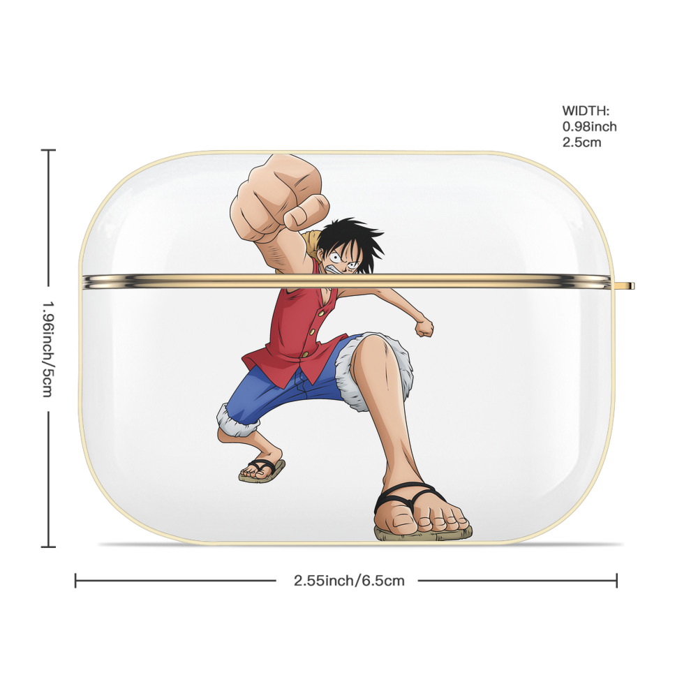 ワンピース モンキー・D・ルフィ ONE PIECE Monkey D. Luffy 【AirPods Pro用】ハードシェル保護ケース｜耐衝撃・防指紋・カラビナ付き商品仕様