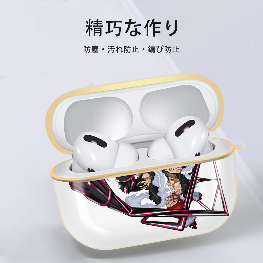 ワンピース モンキー・D・ルフィ ONE PIECE Monkey D. Luffy 【AirPods Pro用】ハードシェル保護ケース｜耐衝撃・防指紋・カラビナ付き商品仕様
