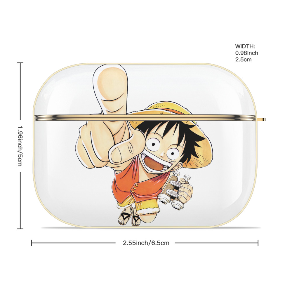 ワンピース モンキー・D・ルフィ ONE PIECE Monkey D. Luffy 【AirPods Pro用】ハードシェル保護ケース｜耐衝撃・防指紋・カラビナ付き商品仕様
