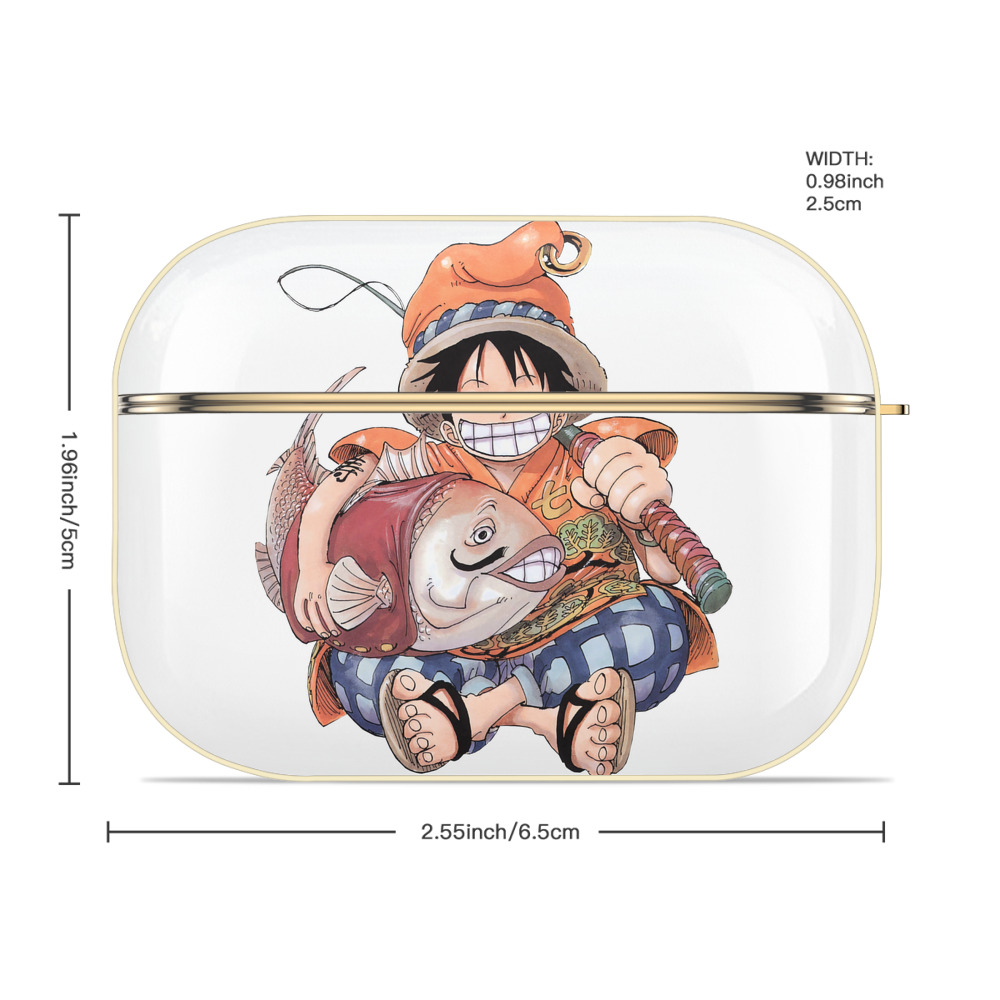 ワンピース モンキー・D・ルフィ ONE PIECE Monkey D. Luffy 【AirPods Pro用】ハードシェル保護ケース｜耐衝撃・防指紋・カラビナ付き商品仕様