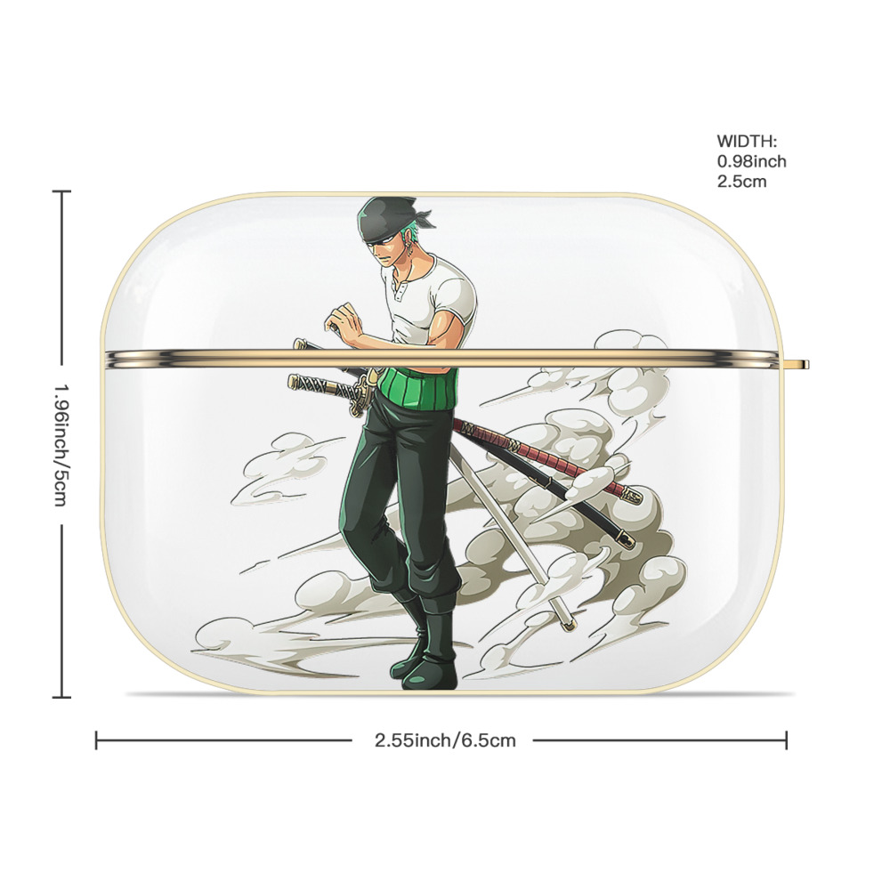ワンピース ロロノア・ゾロ ONE PIECE Roronoa Zoro 【AirPods Pro用】ハードシェル保護ケース｜耐衝撃・防指紋・カラビナ付き商品仕様