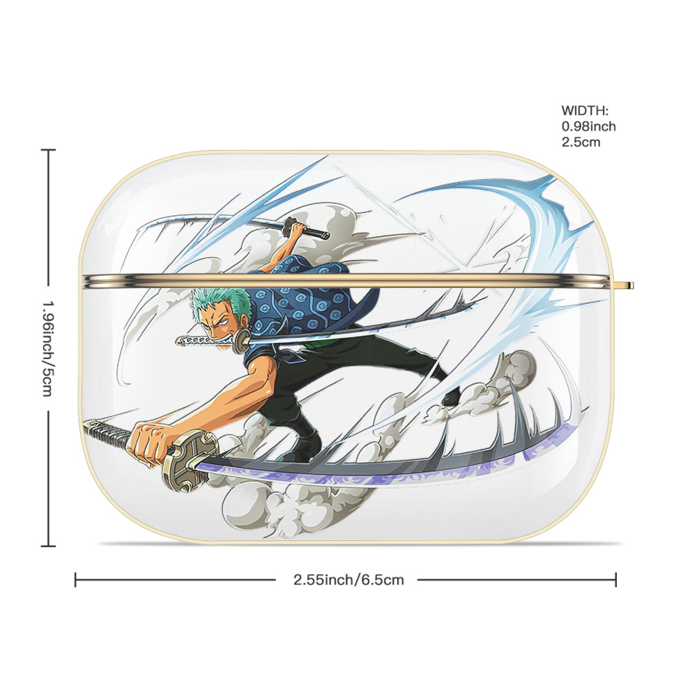 ワンピース ロロノア・ゾロ ONE PIECE Roronoa Zoro 【AirPods Pro用】ハードシェル保護ケース｜耐衝撃・防指紋・カラビナ付き商品仕様