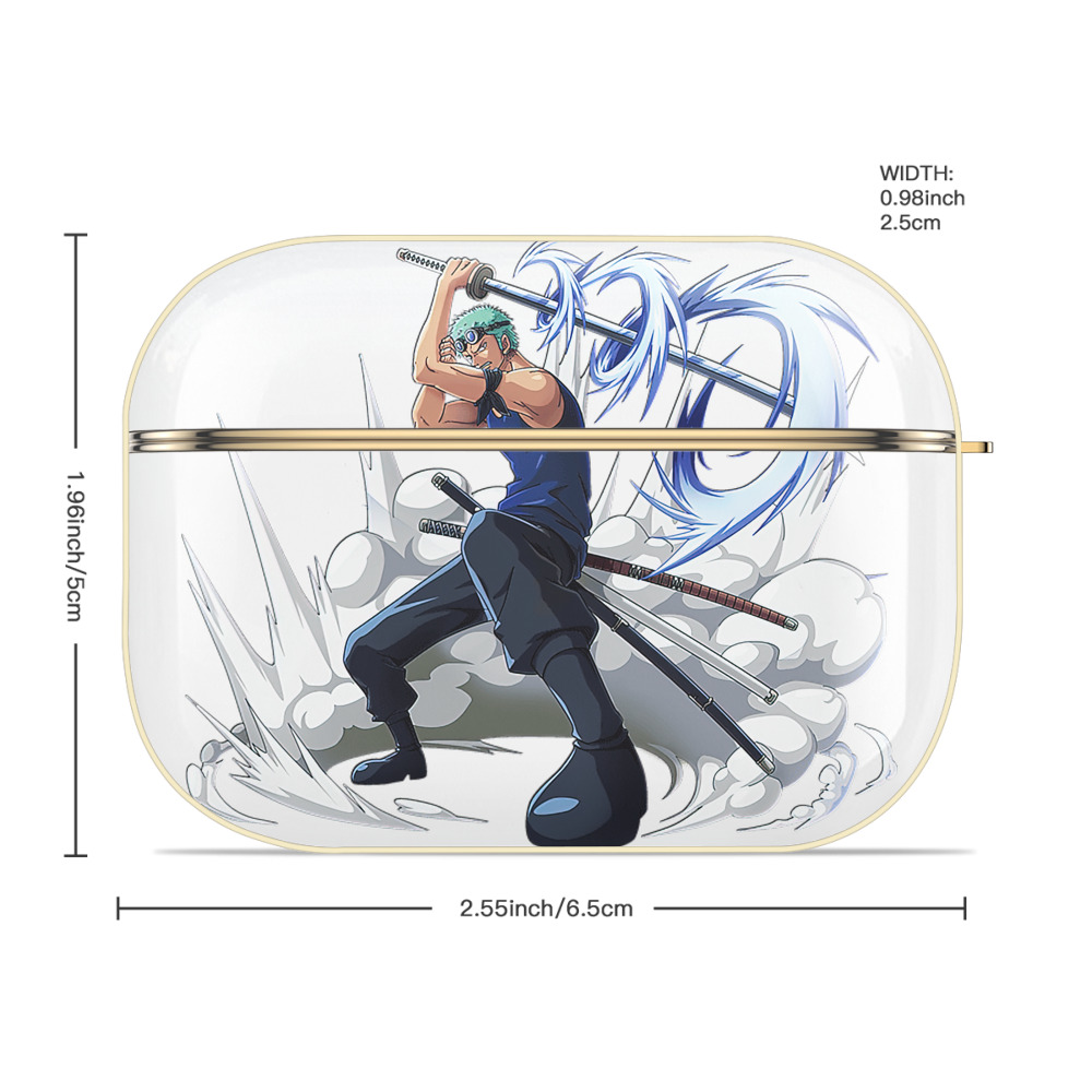 ワンピース ロロノア・ゾロ ONE PIECE Roronoa Zoro 【AirPods Pro用】ハードシェル保護ケース｜耐衝撃・防指紋・カラビナ付き商品仕様