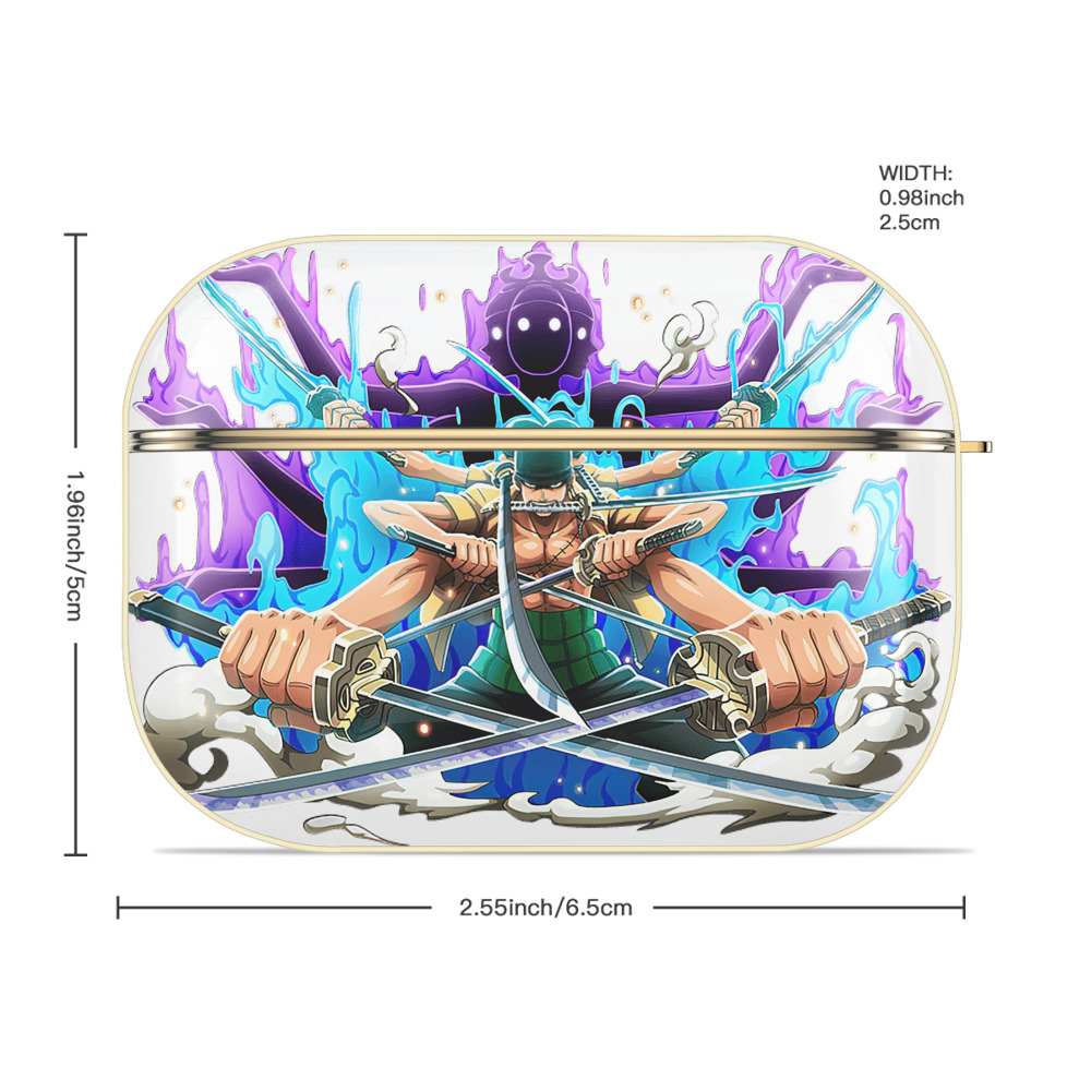 ワンピース ロロノア・ゾロ ONE PIECE Roronoa Zoro 【AirPods Pro用】ハードシェル保護ケース｜耐衝撃・防指紋・カラビナ付き商品仕様
