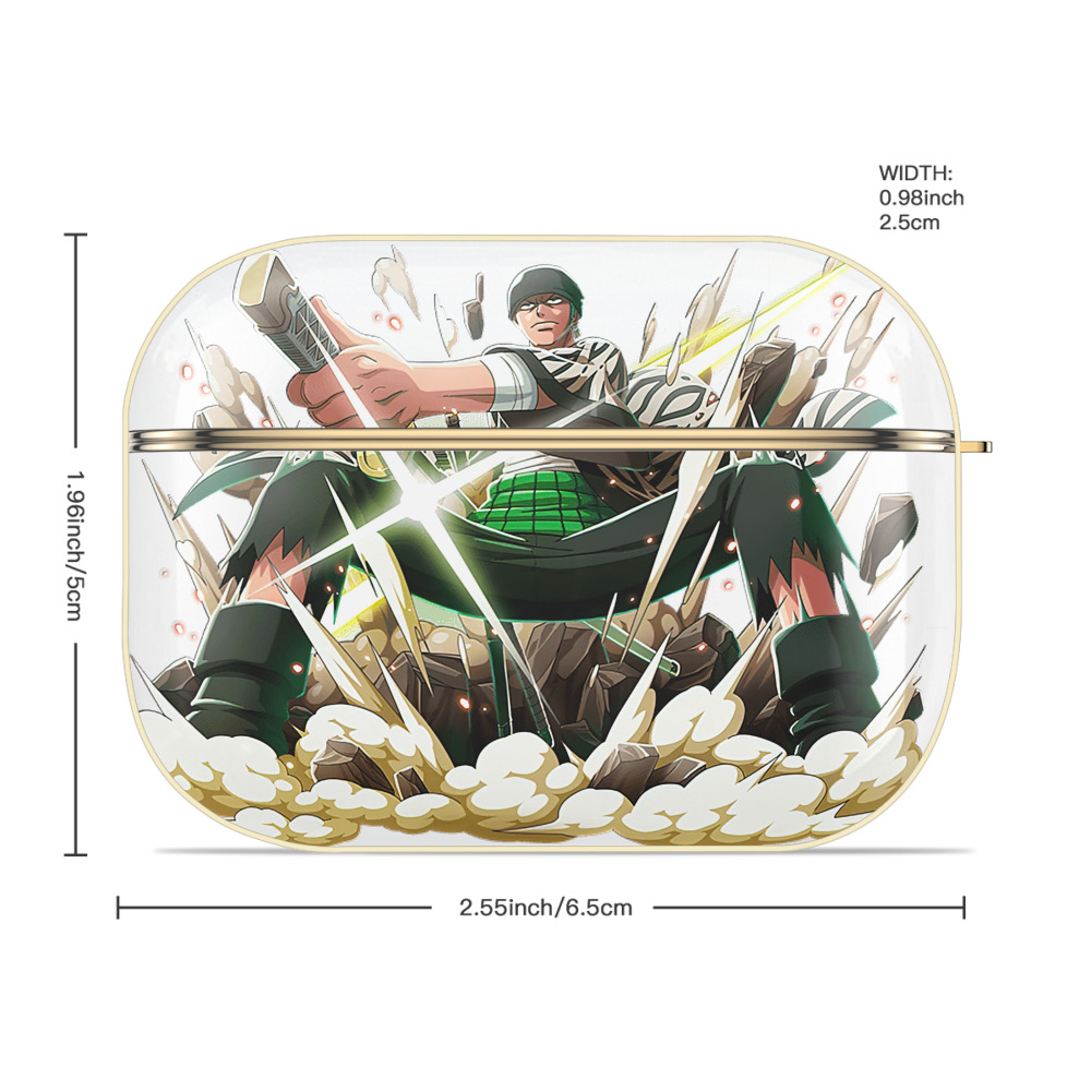 ワンピース ロロノア・ゾロ ONE PIECE Roronoa Zoro 【AirPods Pro用】ハードシェル保護ケース｜耐衝撃・防指紋・カラビナ付き商品仕様