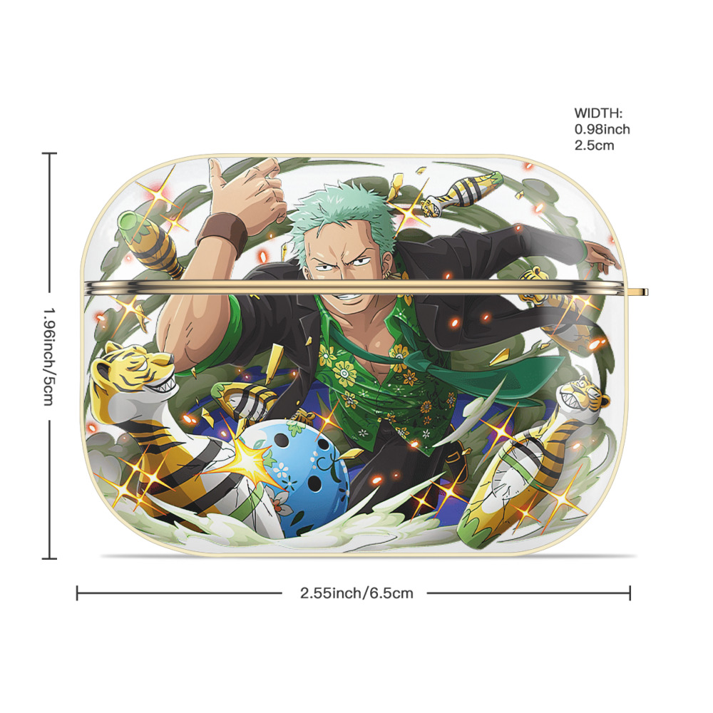 ワンピース ロロノア・ゾロ ONE PIECE Roronoa Zoro 【AirPods Pro用】ハードシェル保護ケース｜耐衝撃・防指紋・カラビナ付き商品仕様