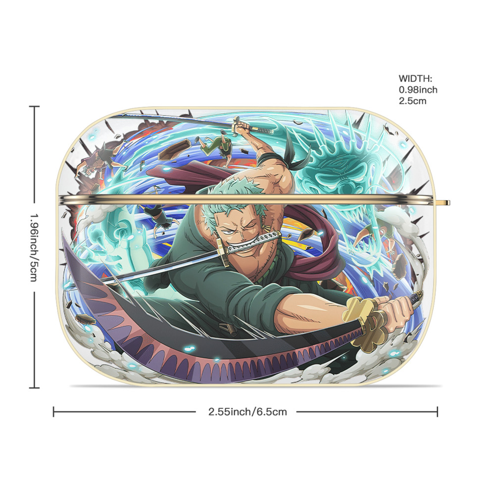 ワンピース ロロノア・ゾロ ONE PIECE Roronoa Zoro 【AirPods Pro用】ハードシェル保護ケース｜耐衝撃・防指紋・カラビナ付き商品仕様