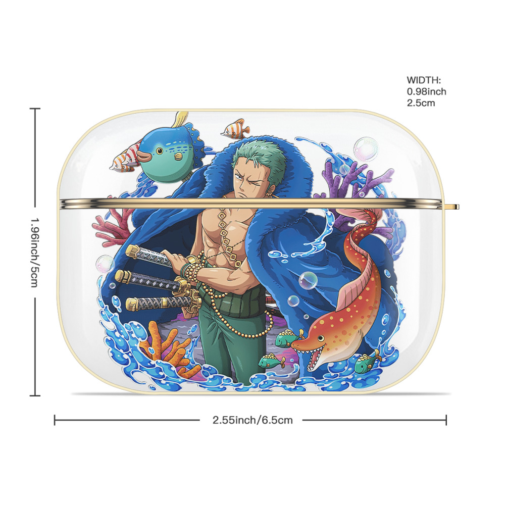 ワンピース ロロノア・ゾロ ONE PIECE Roronoa Zoro 【AirPods Pro用】ハードシェル保護ケース｜耐衝撃・防指紋・カラビナ付き商品仕様