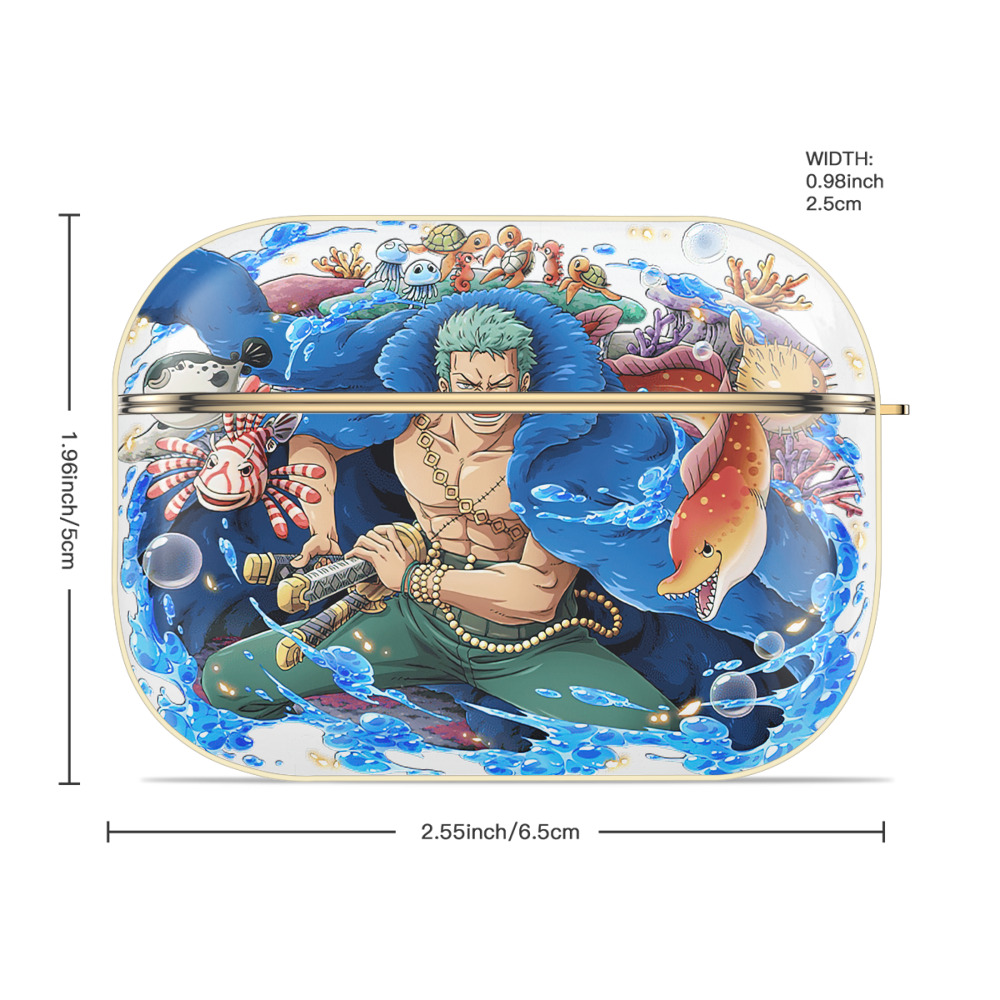 ワンピース ロロノア・ゾロ ONE PIECE Roronoa Zoro 【AirPods Pro用】ハードシェル保護ケース｜耐衝撃・防指紋・カラビナ付き商品仕様