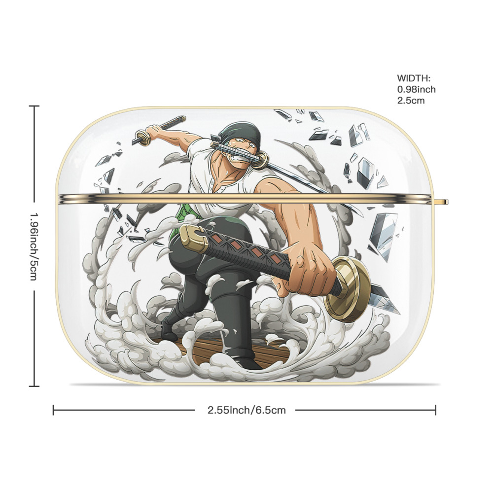 ワンピース ロロノア・ゾロ ONE PIECE Roronoa Zoro 【AirPods Pro用】ハードシェル保護ケース｜耐衝撃・防指紋・カラビナ付き商品仕様
