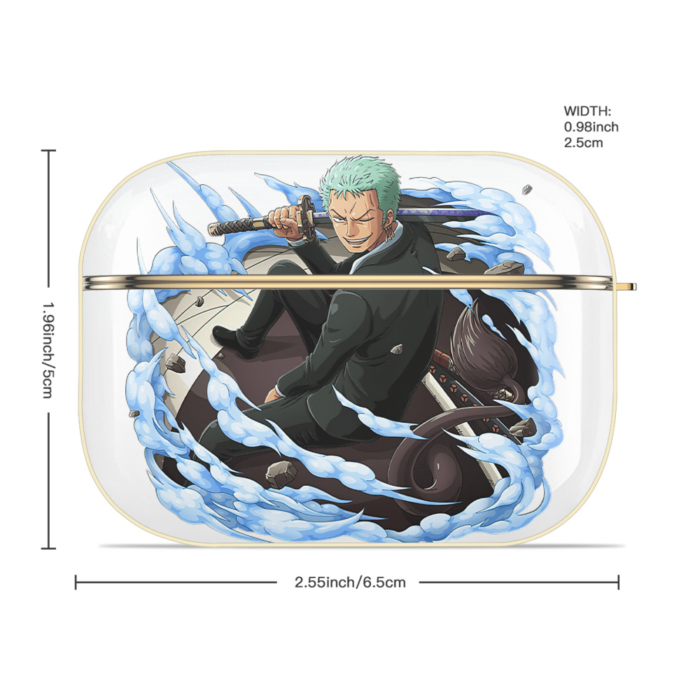 ワンピース ロロノア・ゾロ ONE PIECE Roronoa Zoro 【AirPods Pro用】ハードシェル保護ケース｜耐衝撃・防指紋・カラビナ付き商品仕様