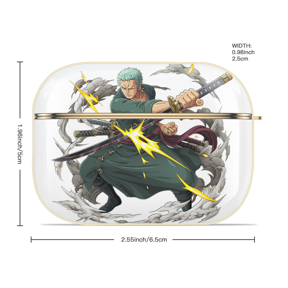 ワンピース ロロノア・ゾロ ONE PIECE Roronoa Zoro 【AirPods Pro用】ハードシェル保護ケース｜耐衝撃・防指紋・カラビナ付き商品仕様