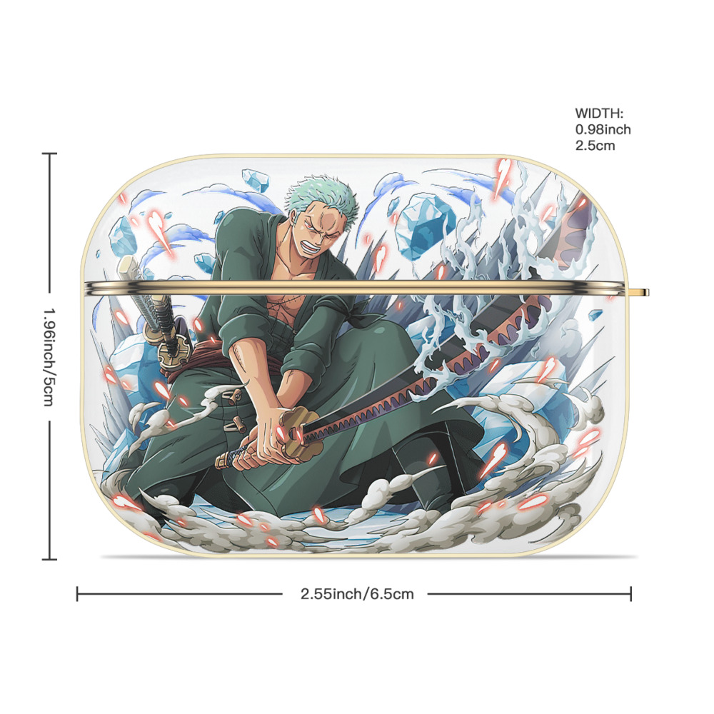 ワンピース ロロノア・ゾロ ONE PIECE Roronoa Zoro 【AirPods Pro用】ハードシェル保護ケース｜耐衝撃・防指紋・カラビナ付き商品仕様