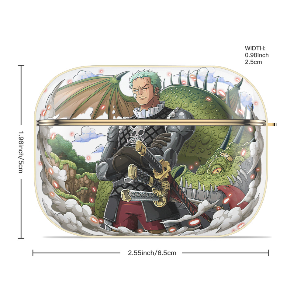 ワンピース ロロノア・ゾロ ONE PIECE Roronoa Zoro 【AirPods Pro用】ハードシェル保護ケース｜耐衝撃・防指紋・カラビナ付き商品仕様