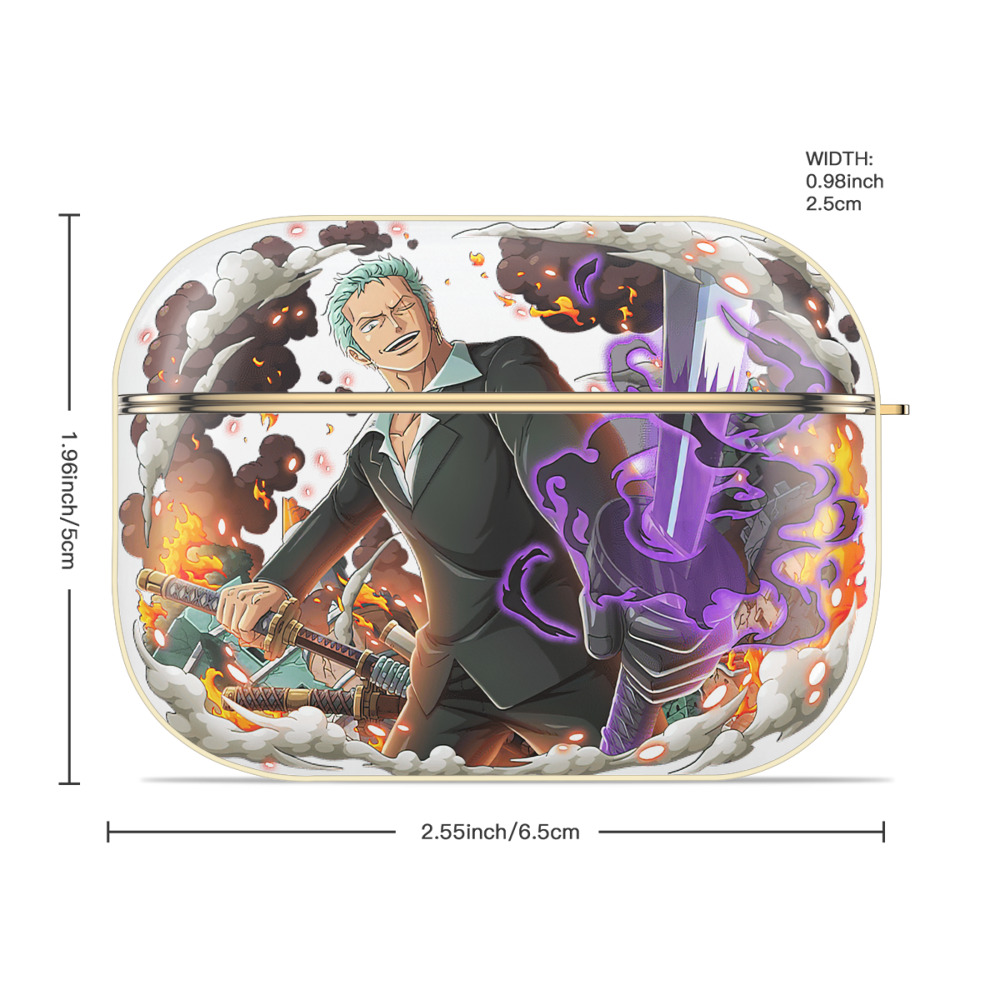 ワンピース ロロノア・ゾロ ONE PIECE Roronoa Zoro 【AirPods Pro用】ハードシェル保護ケース｜耐衝撃・防指紋・カラビナ付き商品仕様