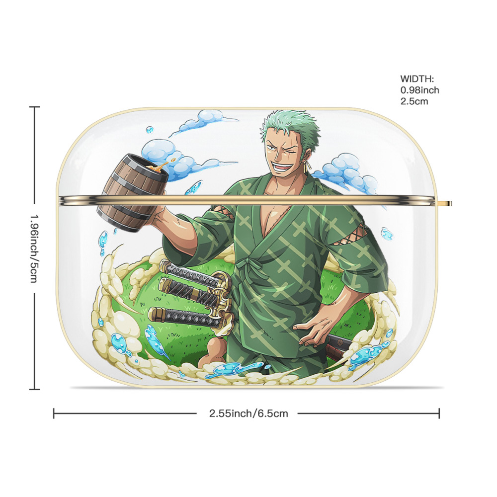 ワンピース ロロノア・ゾロ ONE PIECE Roronoa Zoro 【AirPods Pro用】ハードシェル保護ケース｜耐衝撃・防指紋・カラビナ付き商品仕様