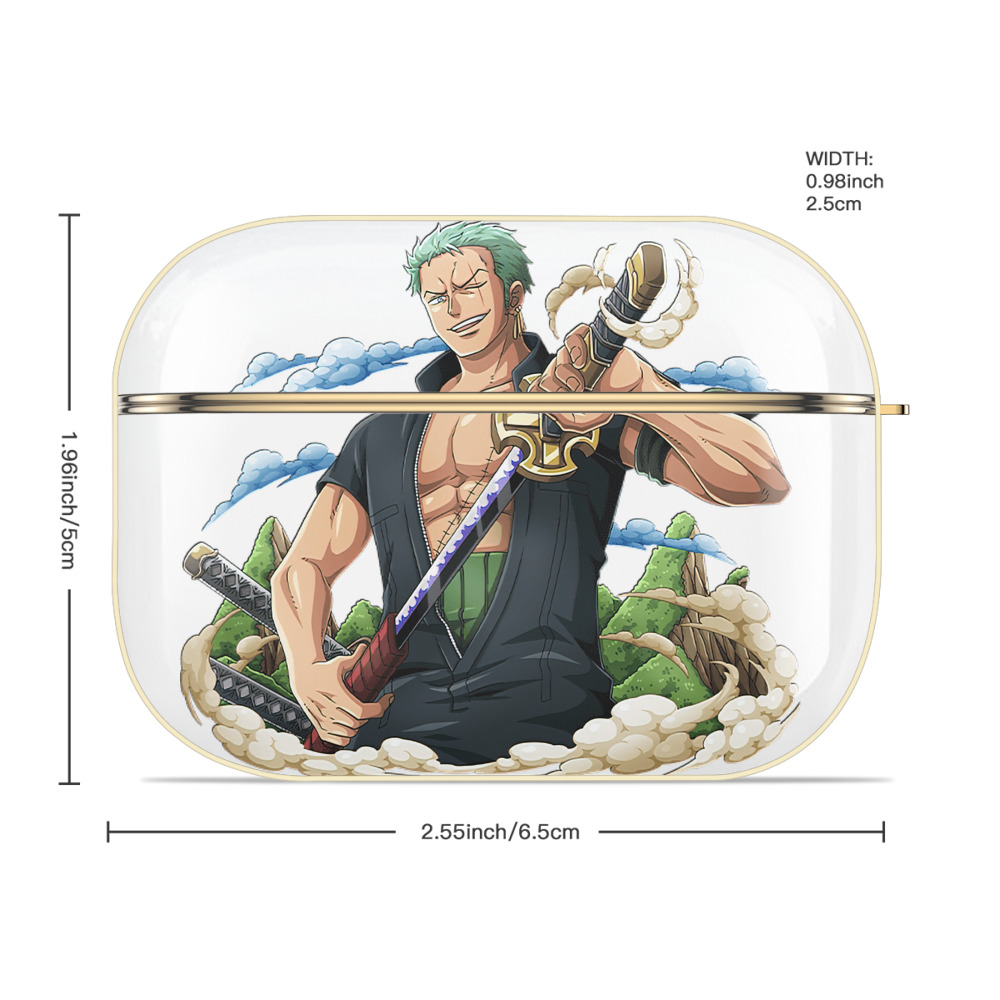 ワンピース ロロノア・ゾロ ONE PIECE Roronoa Zoro 【AirPods Pro用】ハードシェル保護ケース｜耐衝撃・防指紋・カラビナ付き商品仕様