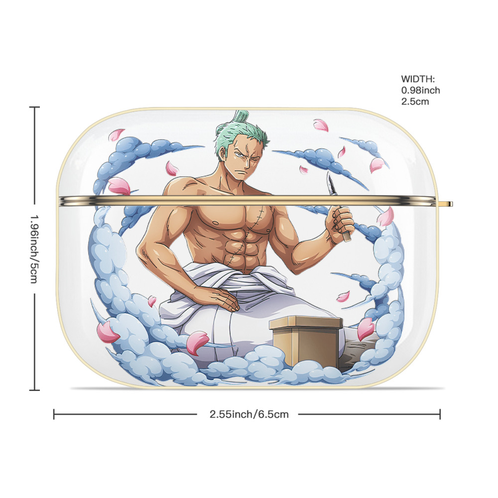 ワンピース ロロノア・ゾロ ONE PIECE Roronoa Zoro 【AirPods Pro用】ハードシェル保護ケース｜耐衝撃・防指紋・カラビナ付き商品仕様