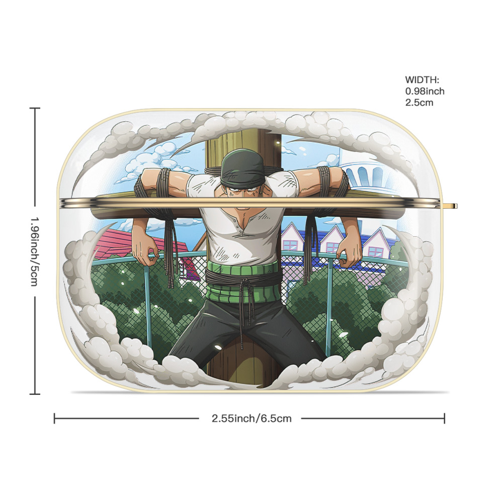 ワンピース ロロノア・ゾロ ONE PIECE Roronoa Zoro 【AirPods Pro用】ハードシェル保護ケース｜耐衝撃・防指紋・カラビナ付き商品仕様