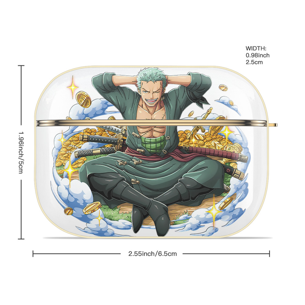 ワンピース ロロノア・ゾロ ONE PIECE Roronoa Zoro 【AirPods Pro用】ハードシェル保護ケース｜耐衝撃・防指紋・カラビナ付き商品仕様