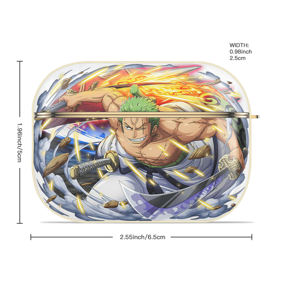 ワンピース ロロノア・ゾロ ONE PIECE Roronoa Zoro 【AirPods Pro用】ハードシェル保護ケース｜耐衝撃・防指紋・カラビナ付き商品仕様