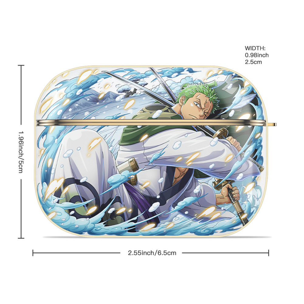 ワンピース ロロノア・ゾロ ONE PIECE Roronoa Zoro 【AirPods Pro用】ハードシェル保護ケース｜耐衝撃・防指紋・カラビナ付き商品仕様