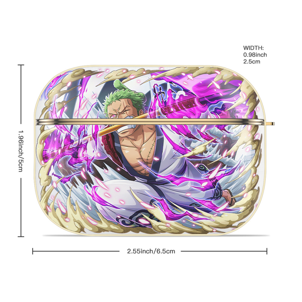 ワンピース ロロノア・ゾロ ONE PIECE Roronoa Zoro 【AirPods Pro用】ハードシェル保護ケース｜耐衝撃・防指紋・カラビナ付き商品仕様