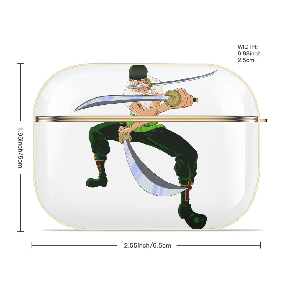 ワンピース ロロノア・ゾロ ONE PIECE Roronoa Zoro 【AirPods Pro用】ハードシェル保護ケース｜耐衝撃・防指紋・カラビナ付き商品仕様