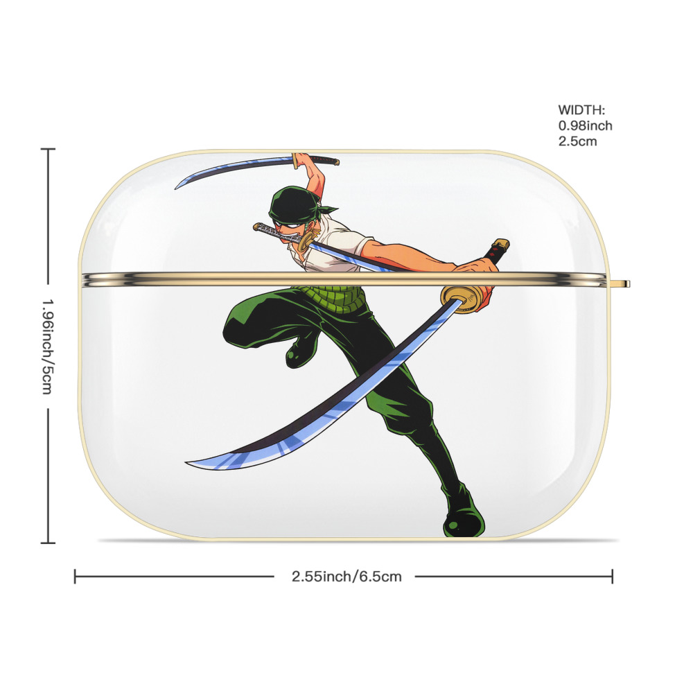 ワンピース ロロノア・ゾロ ONE PIECE Roronoa Zoro 【AirPods Pro用】ハードシェル保護ケース｜耐衝撃・防指紋・カラビナ付き商品仕様