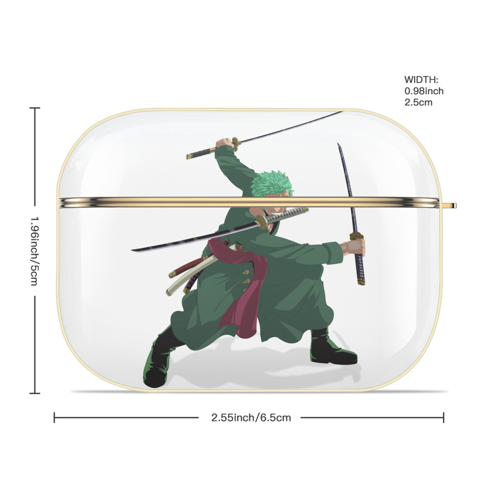 ワンピース ロロノア・ゾロ ONE PIECE Roronoa Zoro 【AirPods Pro用】ハードシェル保護ケース｜耐衝撃・防指紋・カラビナ付き商品仕様