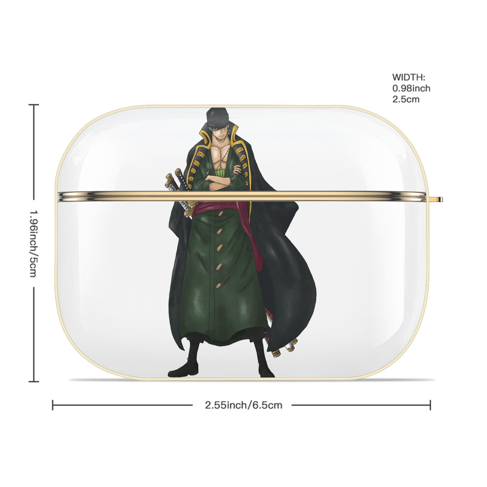 ワンピース ロロノア・ゾロ ONE PIECE Roronoa Zoro 【AirPods Pro用】ハードシェル保護ケース｜耐衝撃・防指紋・カラビナ付き商品仕様