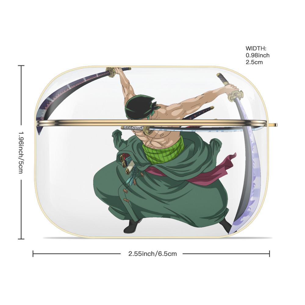 ワンピース ロロノア・ゾロ ONE PIECE Roronoa Zoro 【AirPods Pro用】ハードシェル保護ケース｜耐衝撃・防指紋・カラビナ付き商品仕様