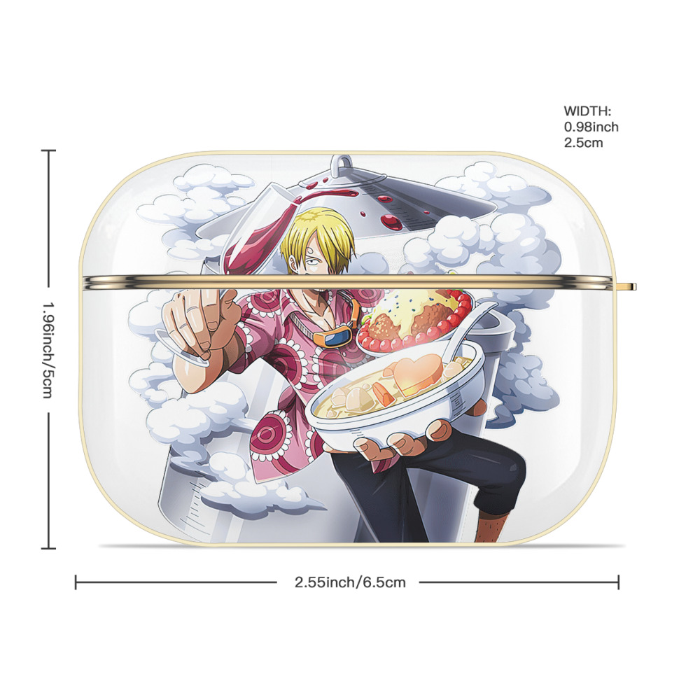 ワンピース サンジ ONE PIECE Sanji 【AirPods Pro用】ハードシェル保護ケース｜耐衝撃・防指紋・カラビナ付き商品仕様
