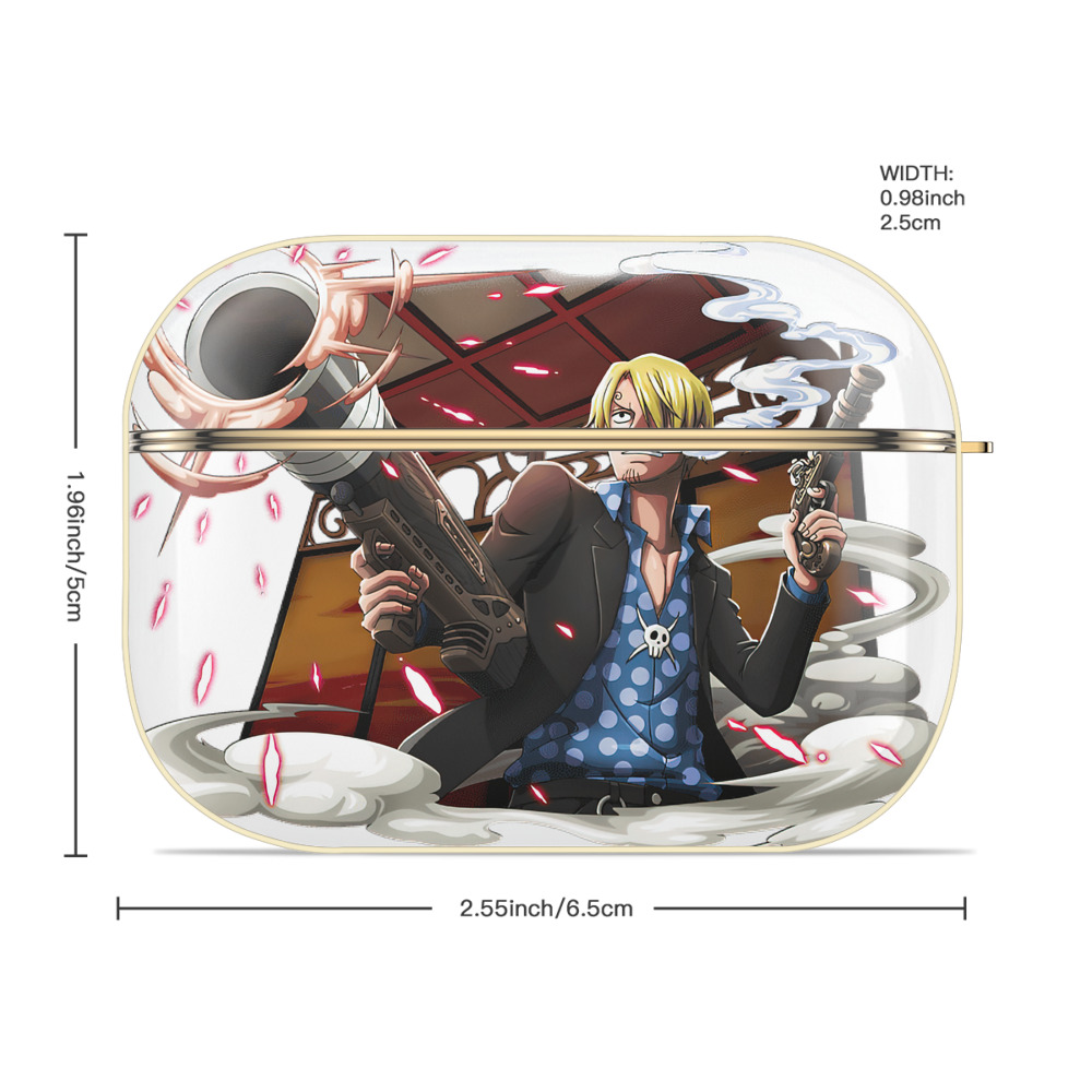 ワンピース サンジ ONE PIECE Sanji 【AirPods Pro用】ハードシェル保護ケース｜耐衝撃・防指紋・カラビナ付き商品仕様