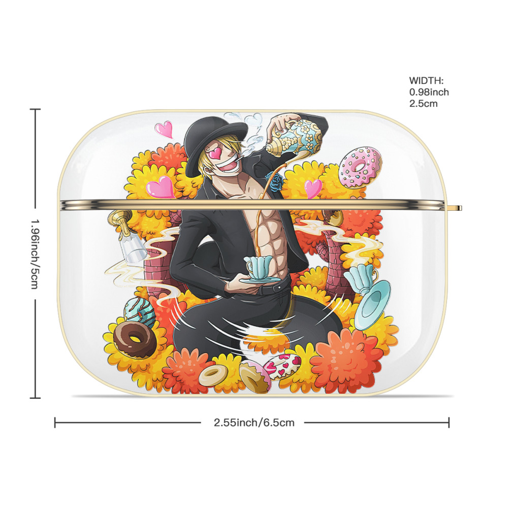 ワンピース サンジ ONE PIECE Sanji 【AirPods Pro用】ハードシェル保護ケース｜耐衝撃・防指紋・カラビナ付き商品仕様