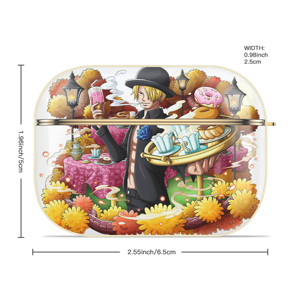 ワンピース サンジ ONE PIECE Sanji 【AirPods Pro用】ハードシェル保護ケース｜耐衝撃・防指紋・カラビナ付き商品仕様