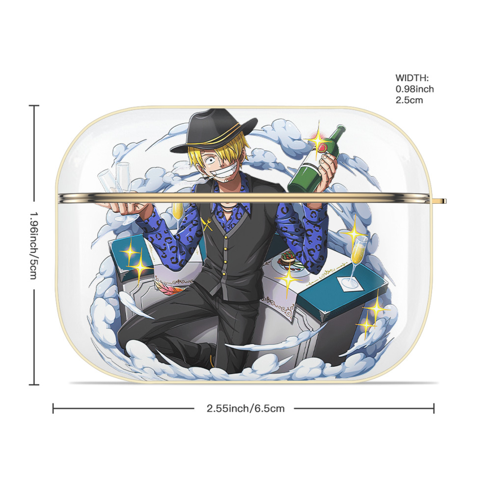 ワンピース サンジ ONE PIECE Sanji 【AirPods Pro用】ハードシェル保護ケース｜耐衝撃・防指紋・カラビナ付き商品仕様