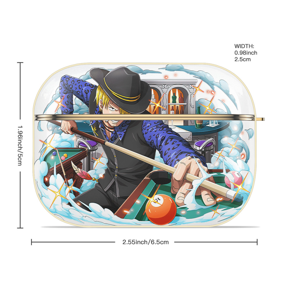ワンピース サンジ ONE PIECE Sanji 【AirPods Pro用】ハードシェル保護ケース｜耐衝撃・防指紋・カラビナ付き商品仕様