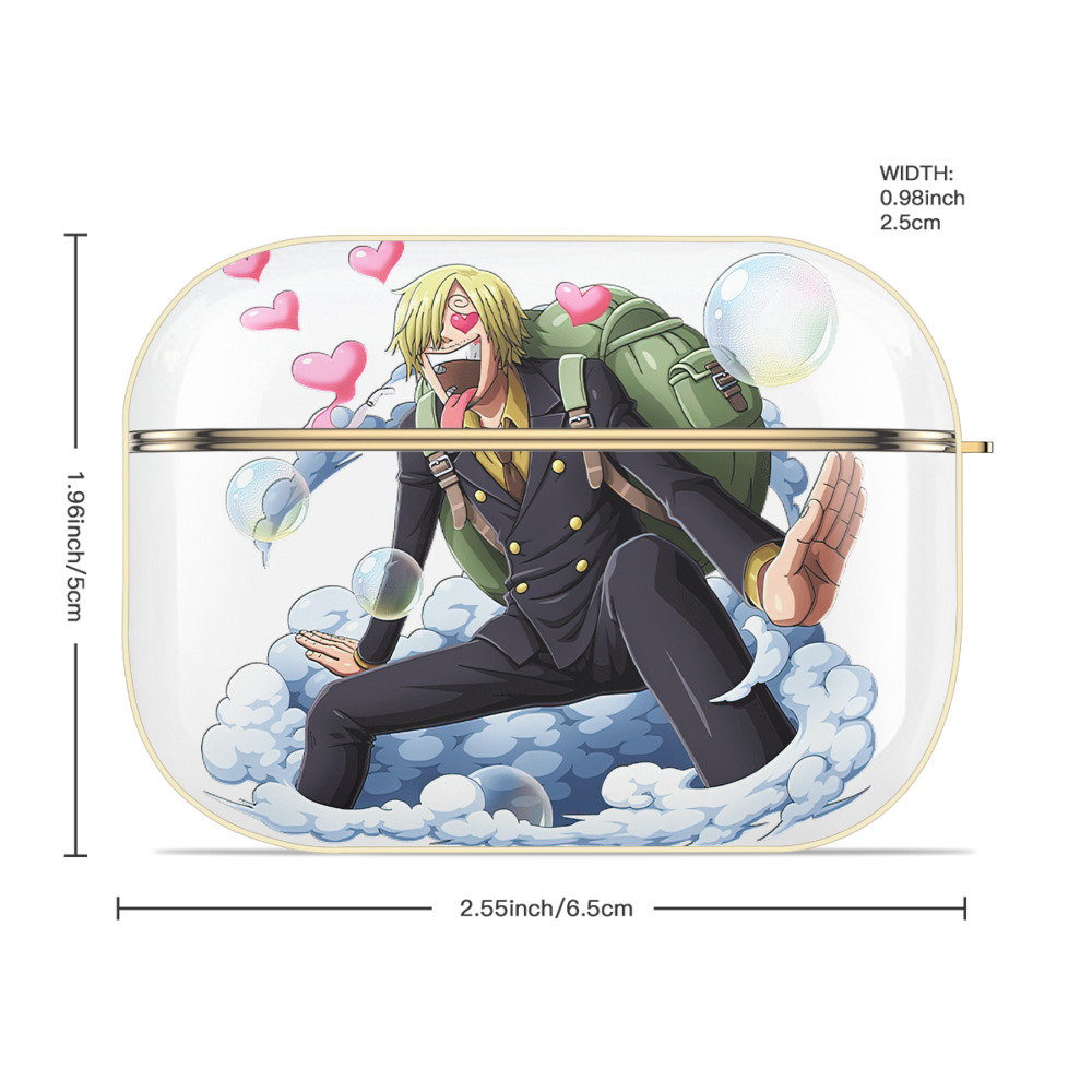 ワンピース サンジ ONE PIECE Sanji 【AirPods Pro用】ハードシェル保護ケース｜耐衝撃・防指紋・カラビナ付き商品仕様